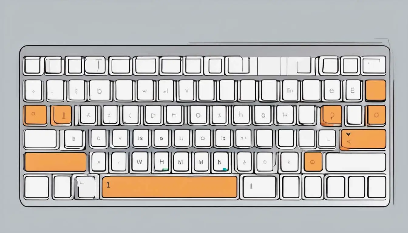 Keyboard with buttons highlighted